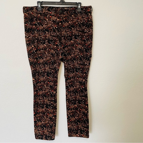 Pilcro and the Letterpress Serif womans floral brown  paisley pant size 32 soft - Picture 1 of 14